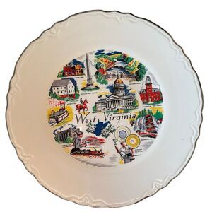 West Virginia 9 1/4” Vintage Collectors Plate